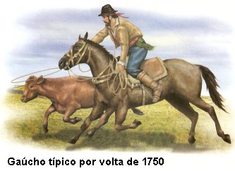 gaúcho típico em 1750